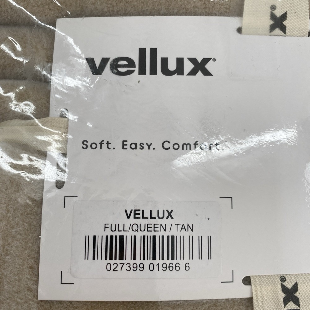 Vellux Blanket FULL/QUEEN Tan Original Insulating Core Hotel Style Lightweight - Picture 5 of 10